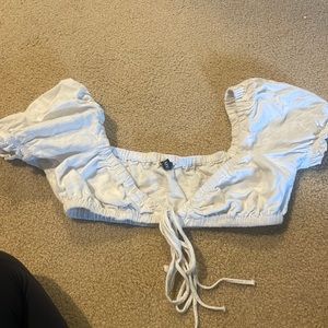 White crop top